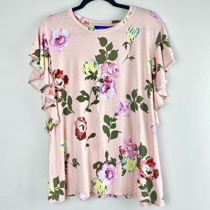 APT 9 Pink Floral Stretch T-Shirt